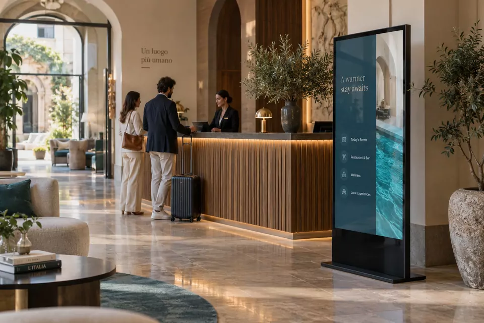 Schermi gestiti con Signal: Hotel & Hospitality